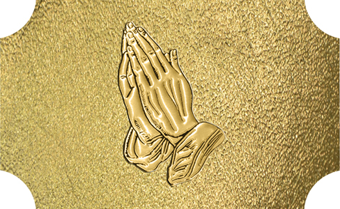 DLP517 516 GD SH GD Gold Praying Hands Shimmer Gold